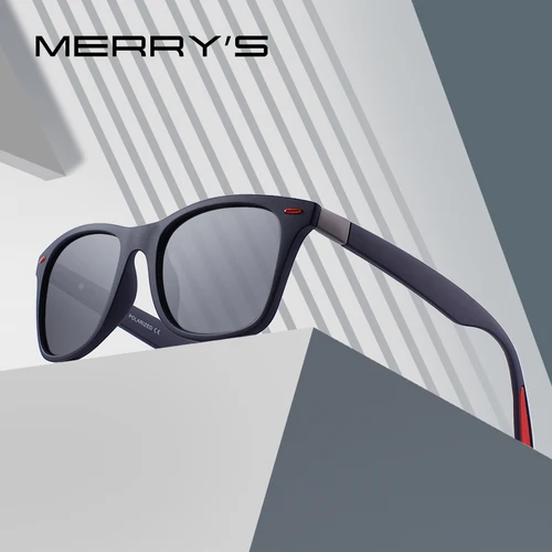MERRYS DESIGN hombres mujeres clásico Retro remache gafas de sol polarizadas diseño más ligero marco cuadrado 100% protección UV S8508