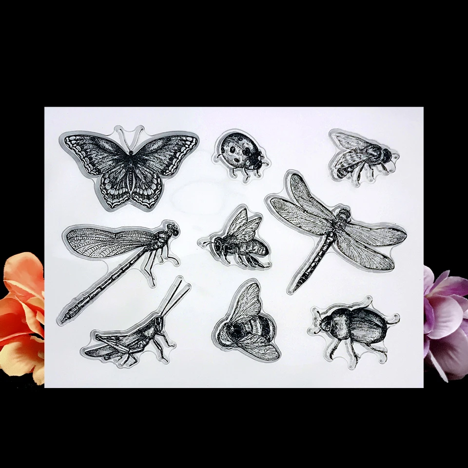 Dragonfly Animal NEW Transparent Clear Silicone Stamps For DIY Scrapbooking/Sentiment Stamp Photo Album Decorative Card Making