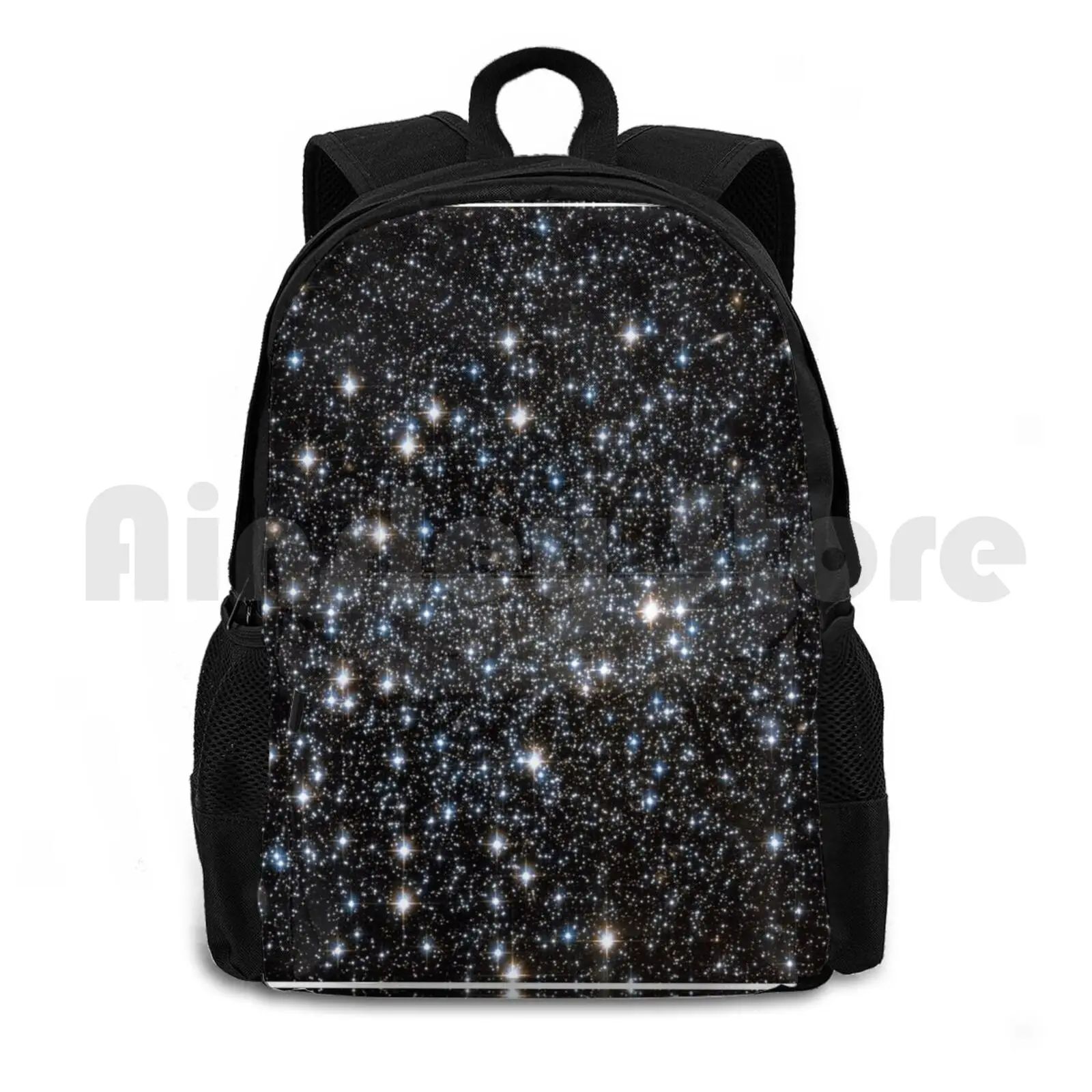 Glitter Galaxy Outdoor Hiking Backpack Riding Climbing Sports Bag Case Space Exploration Black Star Stars Nebula Galaxy Star