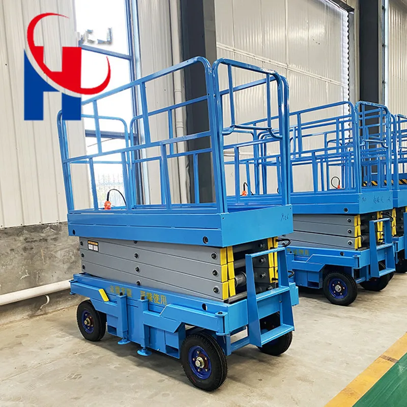 Scissor Cross-Type Electric Platform Semi-Automatic Hydraulic Lifting Dispatching Erolley Portable Elevator Movement