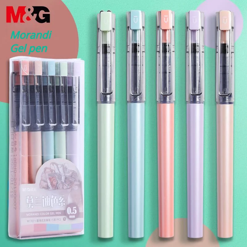 

M&G 5pcs/pack 0.5mm Simple Style Straight Liquid Gel Pen Writing High-grade Office Writing Stationery