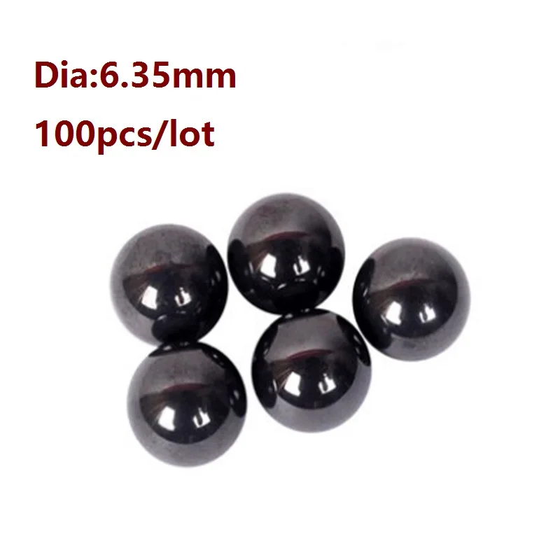 100pcs/lot Dia 6.35 mm Si3N4 ceramic ball 6.35 mm Silicon Nitride ceramic bearing balls G5