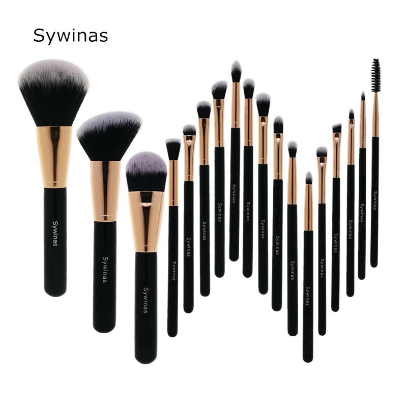 Sywinas Makeup Brushes Professional Brush Set 18pcs Powder Foundation Eyeshadow Eyebrow Eye Make Up Brush Set