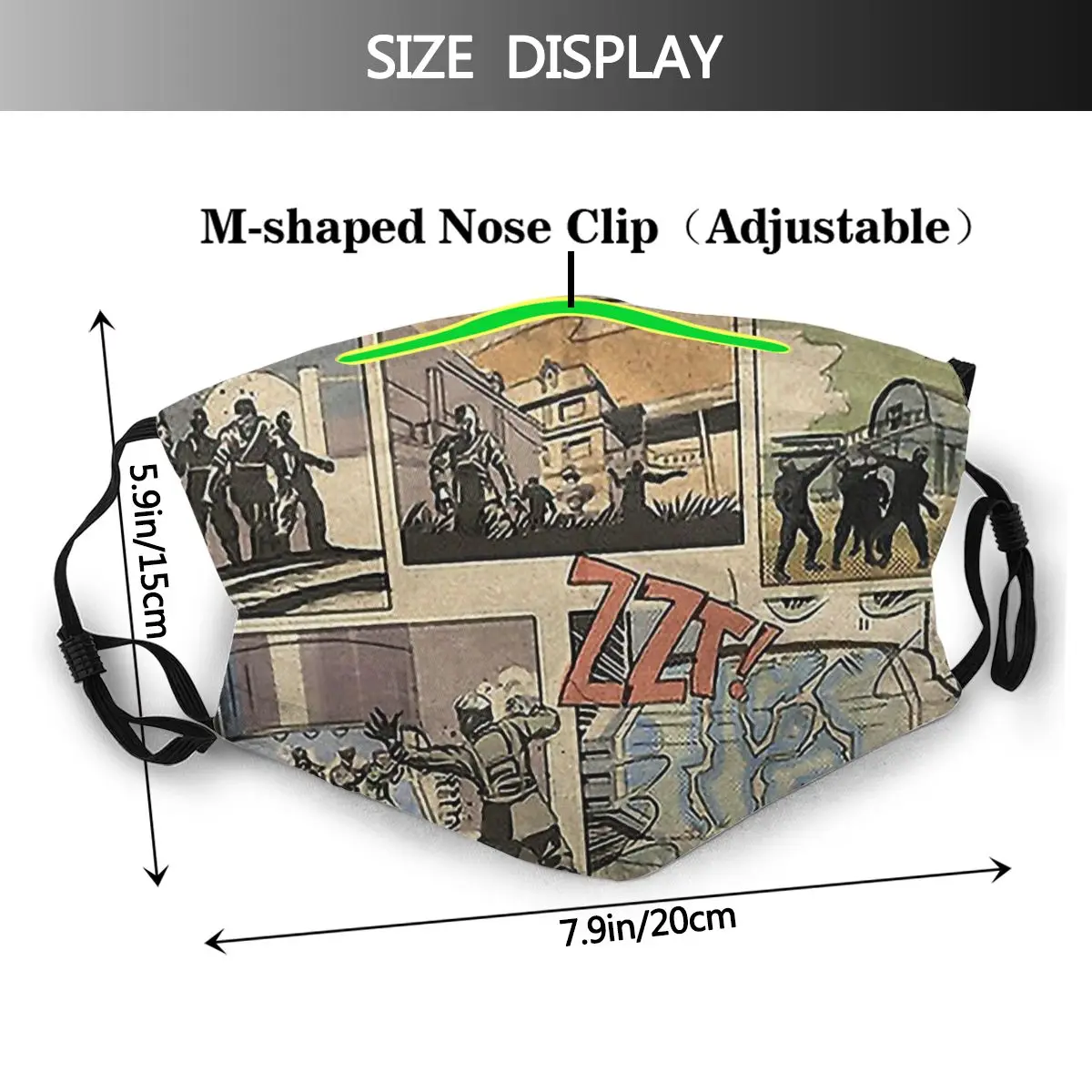 Call Of Duty COD FPS Game Protection's Mask Funny Zombies Loading Screen Comic Washable Fabric Mask With Filters Protection