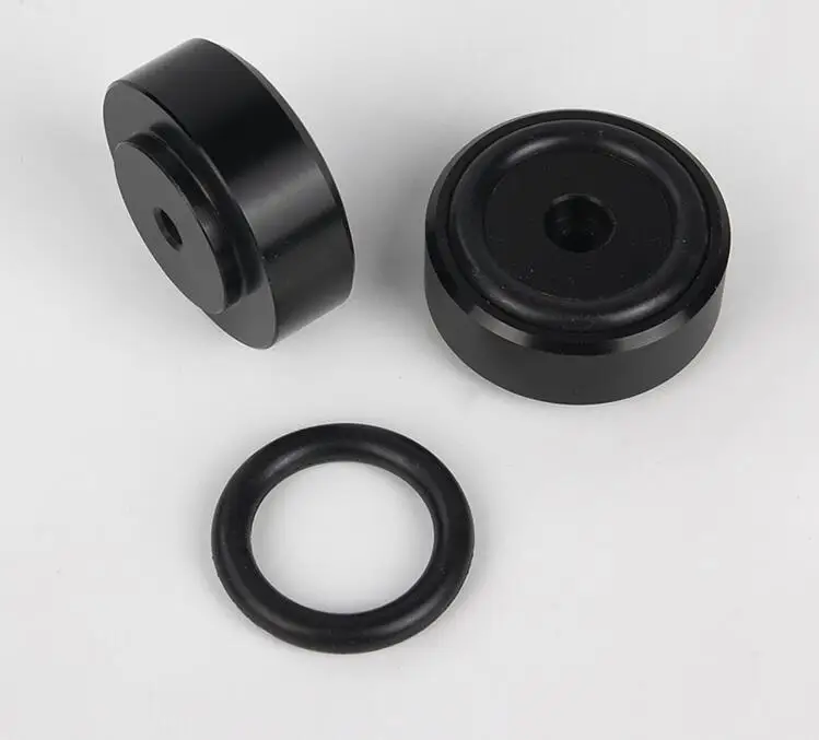 4PCS/Lot High-grade aluminum machine feet With Rubber ring shock absorption black (40*18mm) for DAC Amplifier