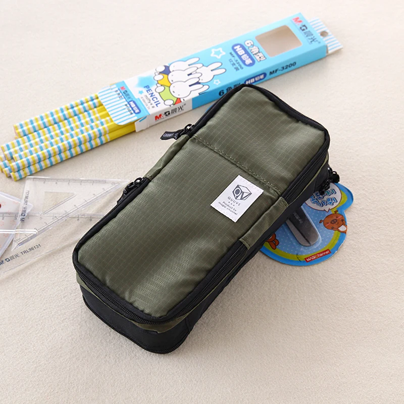 Trousse à crayons scolaire multifonctionnelle, sacs coréens pour garçons et filles, grande capacité, boîte à rideaux pour stylos, cadeau pour