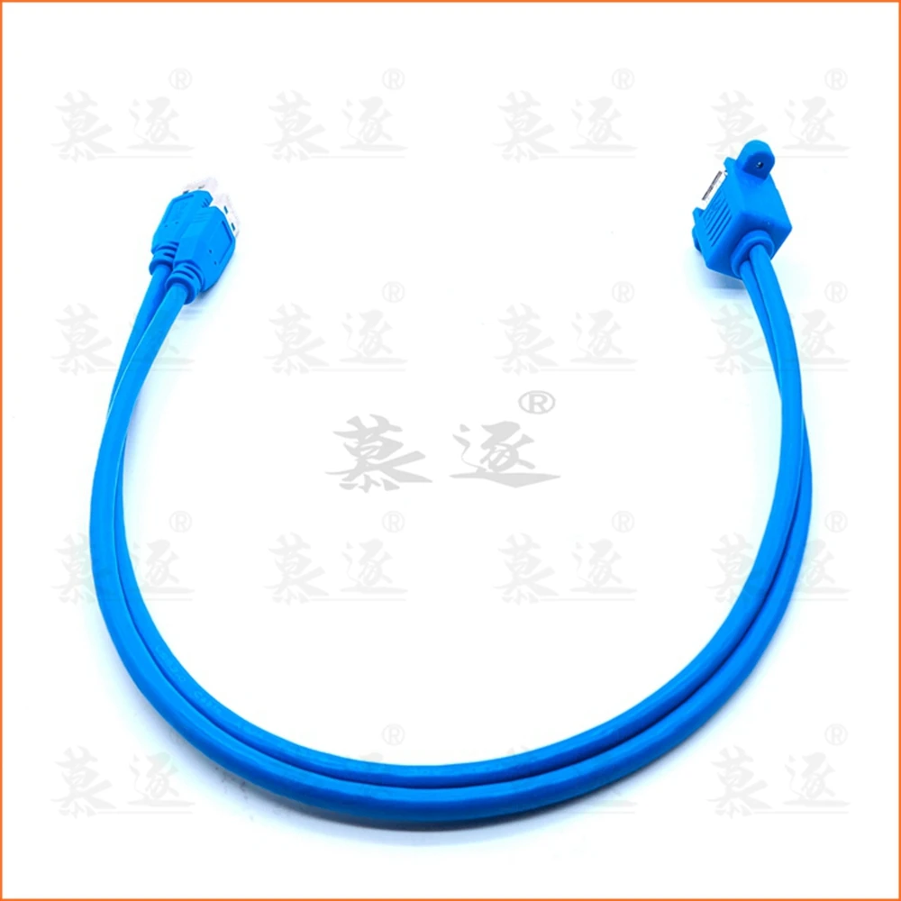 USB 3,0 Verlängerung Kabel Dual USB 3,0 Stecker auf Dual USB 3,0 Weibliche mit Schraube Panel Montieren 50cm