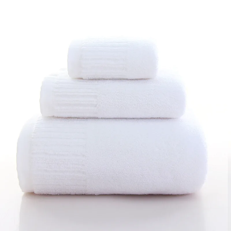 3 Pieces/set Bath Towels Thick Cotton Towel Set Face Towels Bath Towel For Adults Washcloths Absorbent bathroom towel set