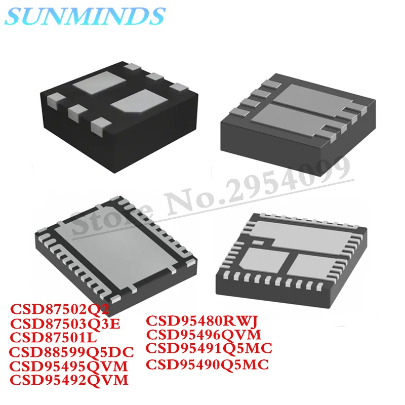 10PCS CSD87502Q2 CSD87503Q3E CSD87501L CSD88599Q5DC CSD95495QVM CSD95492QVM CSD95480RWJ CSD95496QVM CSD95491Q5MC CSD95490Q5MC