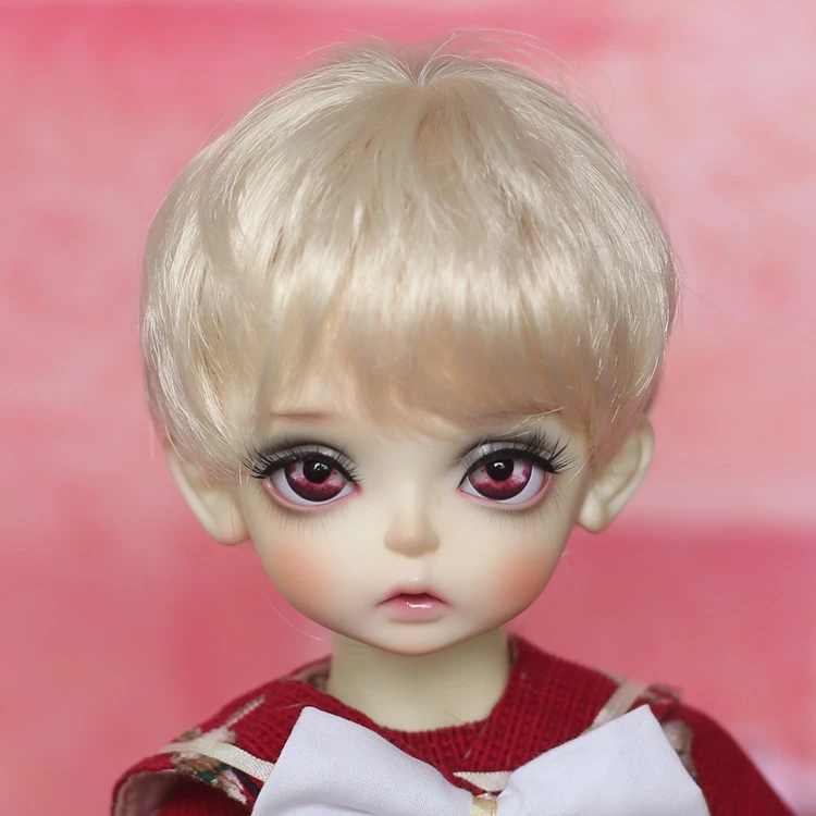 BJD doll wig gray black white Golden short hair wigs for 1/3 1/4 1/6  BJD DD SD MSD YOSD doll High-temperature hair wigs