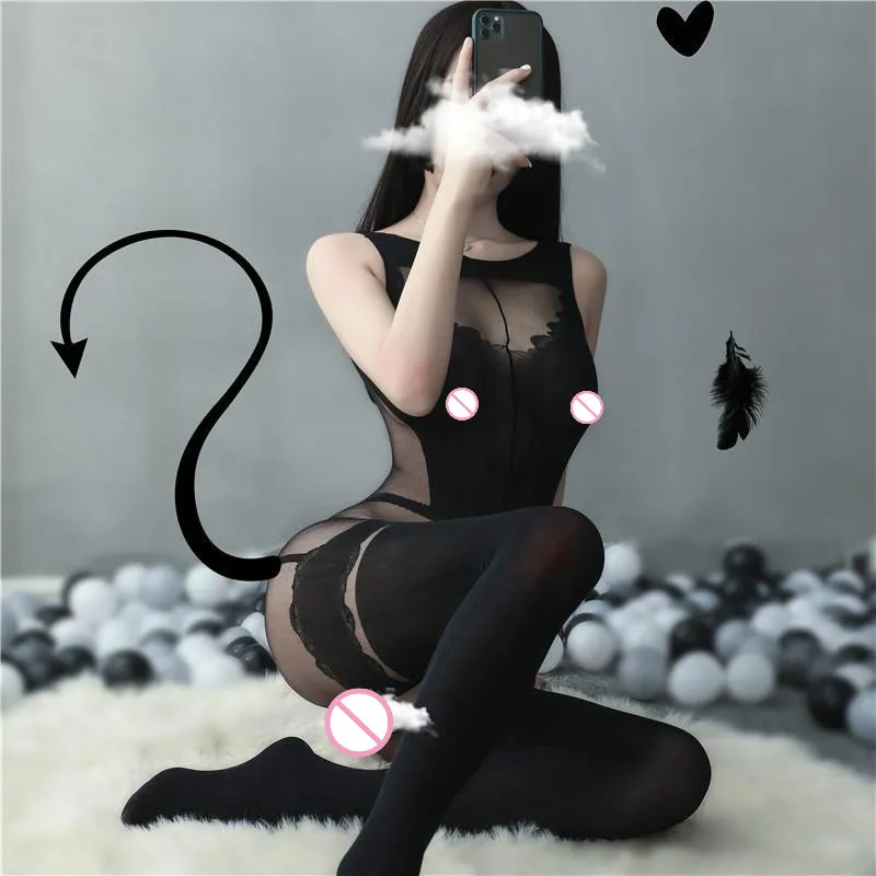 

Exotic Teddy Women Catsuit Silk Body Stockings Female Crotchless Lingerie Temptation Porno Pajama Club Cosplay Sexy Costumes