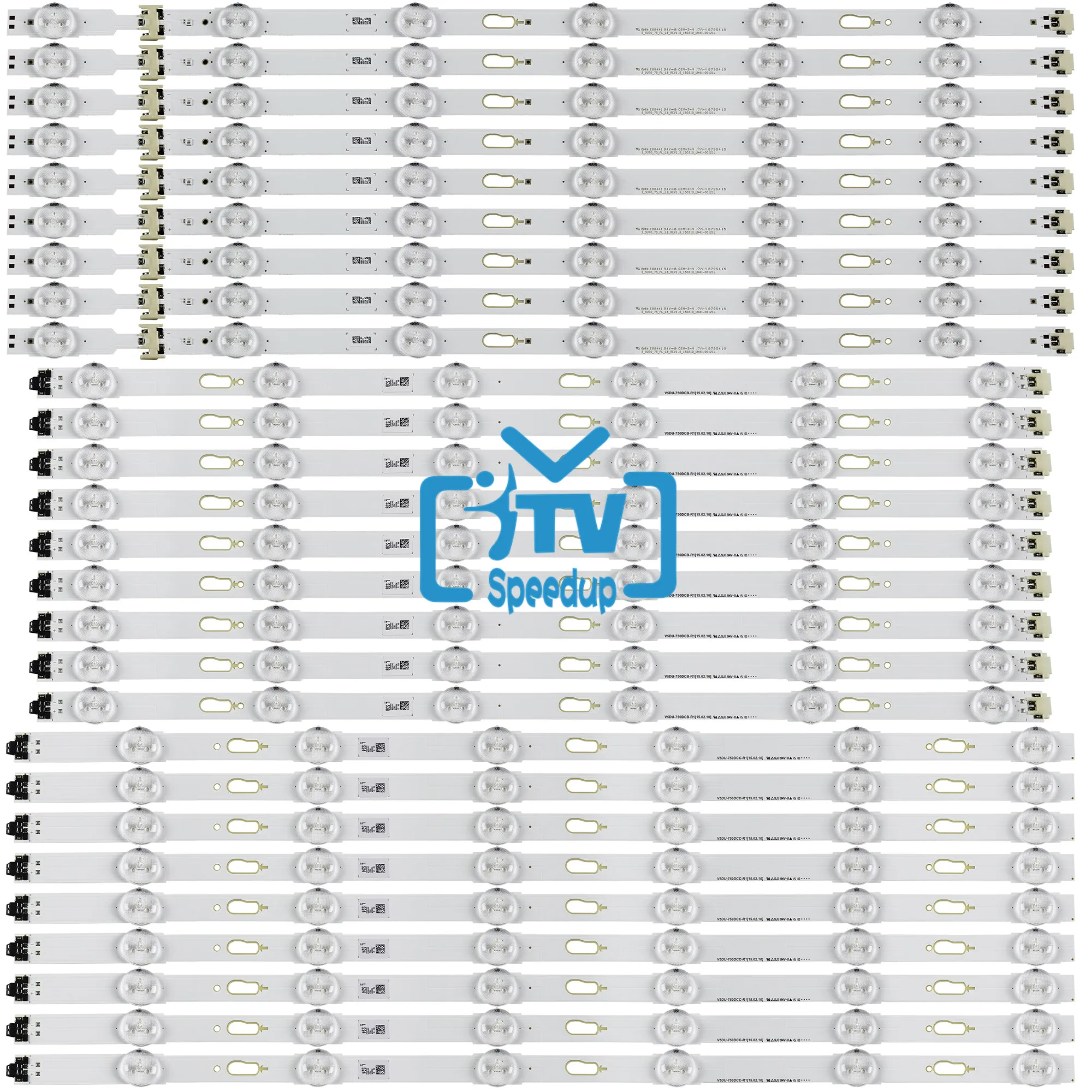 27pcs/set LED backlight strip for un75mu6103f un75mu6103