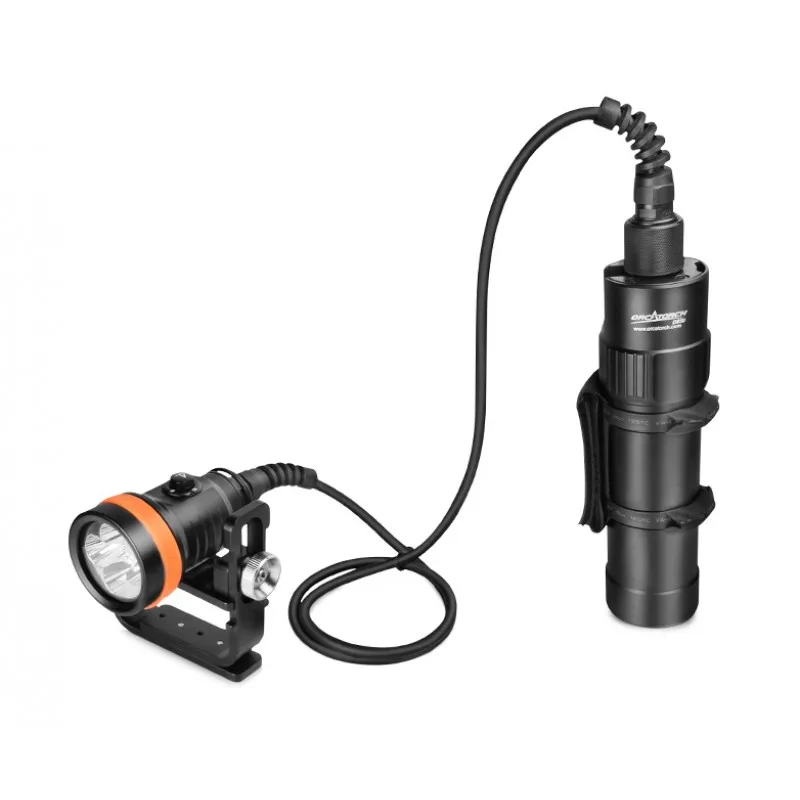 ORCA D630กระป๋อง Scuba ดำน้ำ CREE LED 4000 Lumens Sidemount Backmount ใต้น้ำ150เมตรค้นหา Tech ดำน้ำ