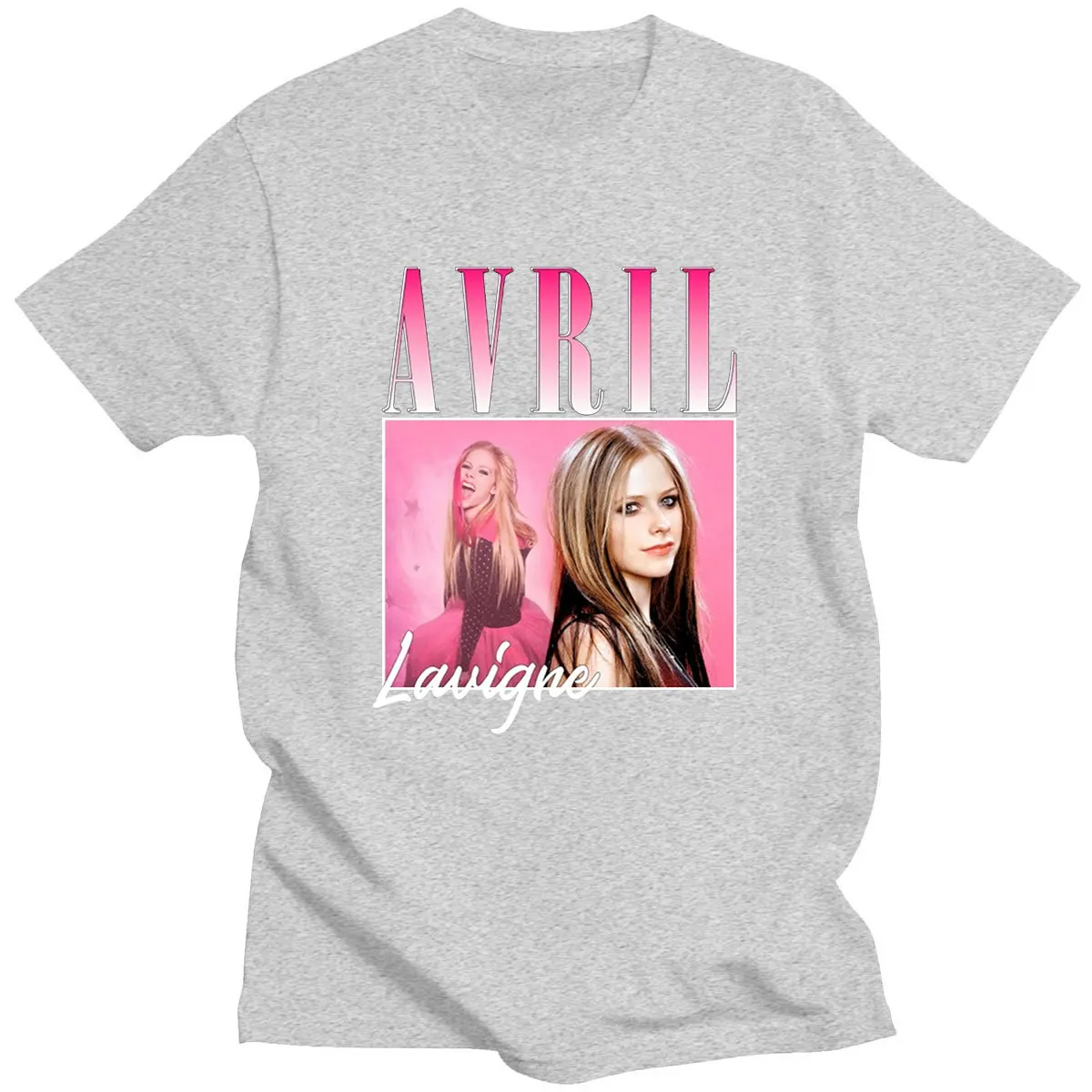 Avril Lavigne Popular Singer Classic Harajuku Print Summer Short-sleeved Design Cotton Loose Woman T-shirt Oversized Trend