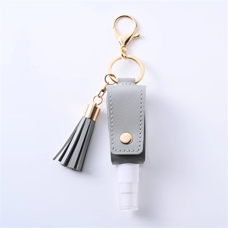 30ml Perfume Hand Sanitizer Bottle With Keychain Holder Reusable Spray Head Travel Bottle Refillable Containers Makeup