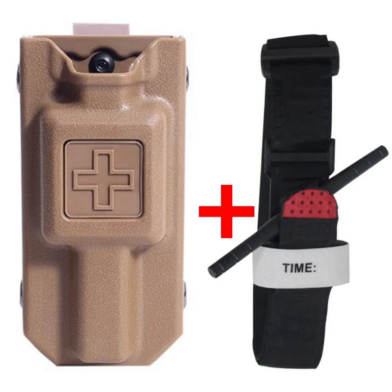 First Aid Tourniquet One-Handed Emergency Outdoor Tourniquet for Tactical Free Trauma Shear Rigid Tourniquet Case