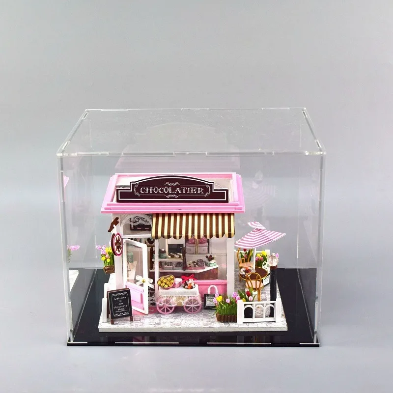 222 Size Acrylic Display Case for Collectibles Assemble Clear Acrylic Box Protection Showcase for Action Figures Organizing Toys