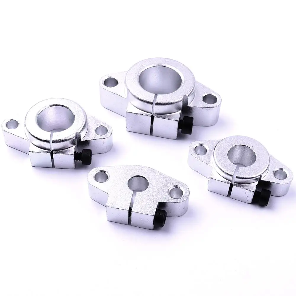 4 PCS SHF 8/12/16/20mm Flange Mount Linear Rail Aluminum Alloy Shaft Support Linear Rod Shaft Support Bearings