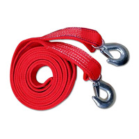 4M Heavy Duty 5 Ton Car Tow Cable Towing Pull Rope Strap Hooks Van Road Recovery