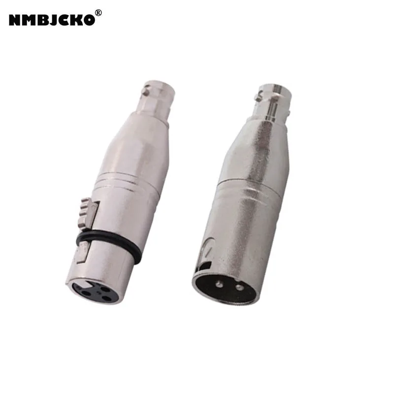 25pcs/lot NA2MBNC NA2FBNC Connector Adaptor Circular Xlr 3 Receptacle Bnc Coaxial 1 Rece with XLR To BNC socket