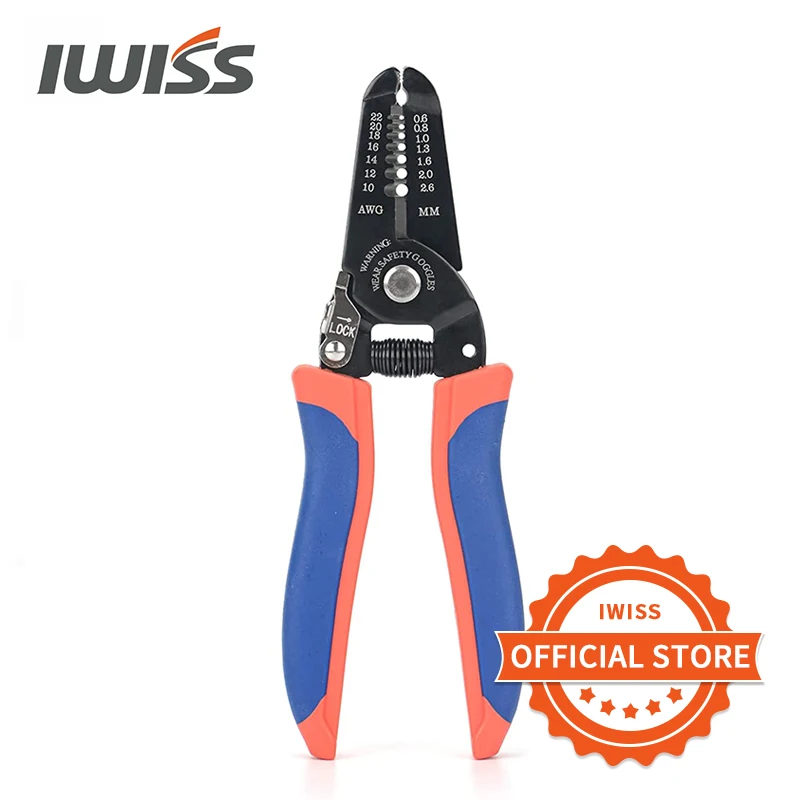 Alicate de Descascamento do Fio de Iwiss Descascador do Fio e Cortador do Fio para o Fio Encalhado e o Fio Contínuo 1020 Awg Multi-ferramenta