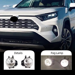 Fog Lights LED Fog Light Headlight For Toyota RAV4 RAV 4 XA50 2019 2020 2021 Halogen Fog Lamp Cover Grille Bezel Frame