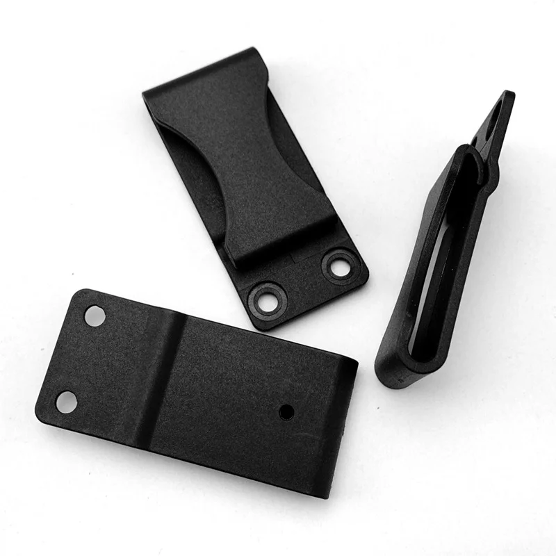 2 set K guaina Clip in vita nero KYDEX fare fodero Clip posteriori K guaina morsetto accessori personalizzati trasportare guaina Kydex parti fai da te