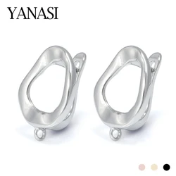 Brass Earring Hooks NEW Fashion Big Irregular Circle 24K Gold Color DIY Handmade Jewelry Making Findings Accessories