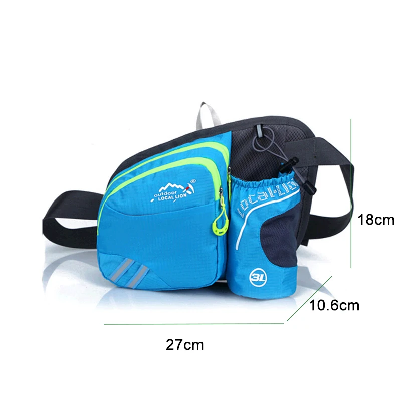 YoReAi Running Bag Waist Belt Pack Outdoor Marathon Gym Sport Fitness Water Bottle Pouch Fanny  Pack Riding Cycling Phone Pocket