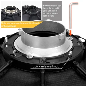 Triopo-kalportierbare Bowens Mount Softbox, Softbox mit Wabenraster, K90 Octagon Regenschirm, Softbox im Freien für Godox Jinbei Strobe, 90 cm 8 Hauptverkauf Tianbao Fuyao Lu - №2