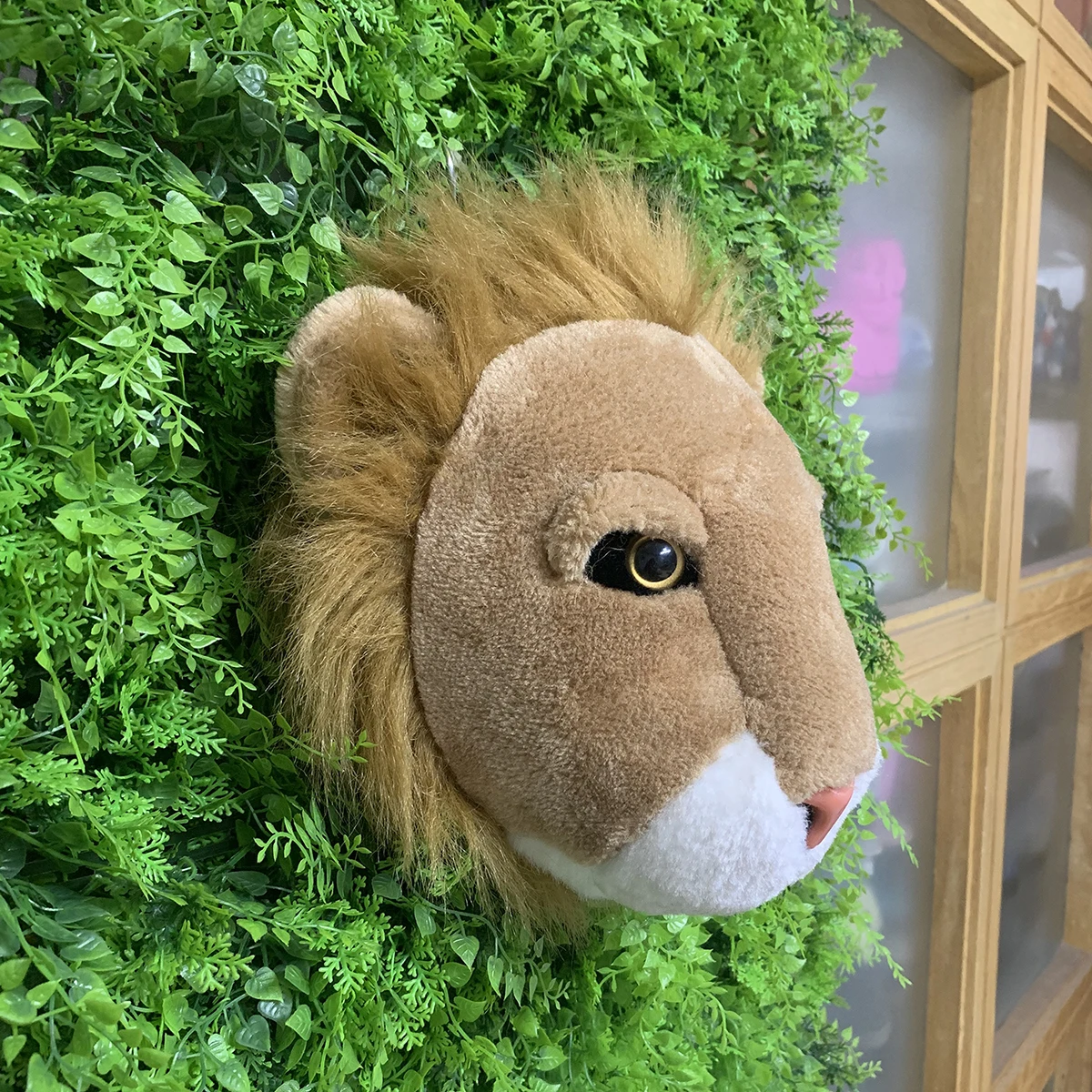 Plush Toys Lion Animals Head Kids Bedroom Decoration Wall Hang Birthday3D animal wall decoration lifelike reallife creativ