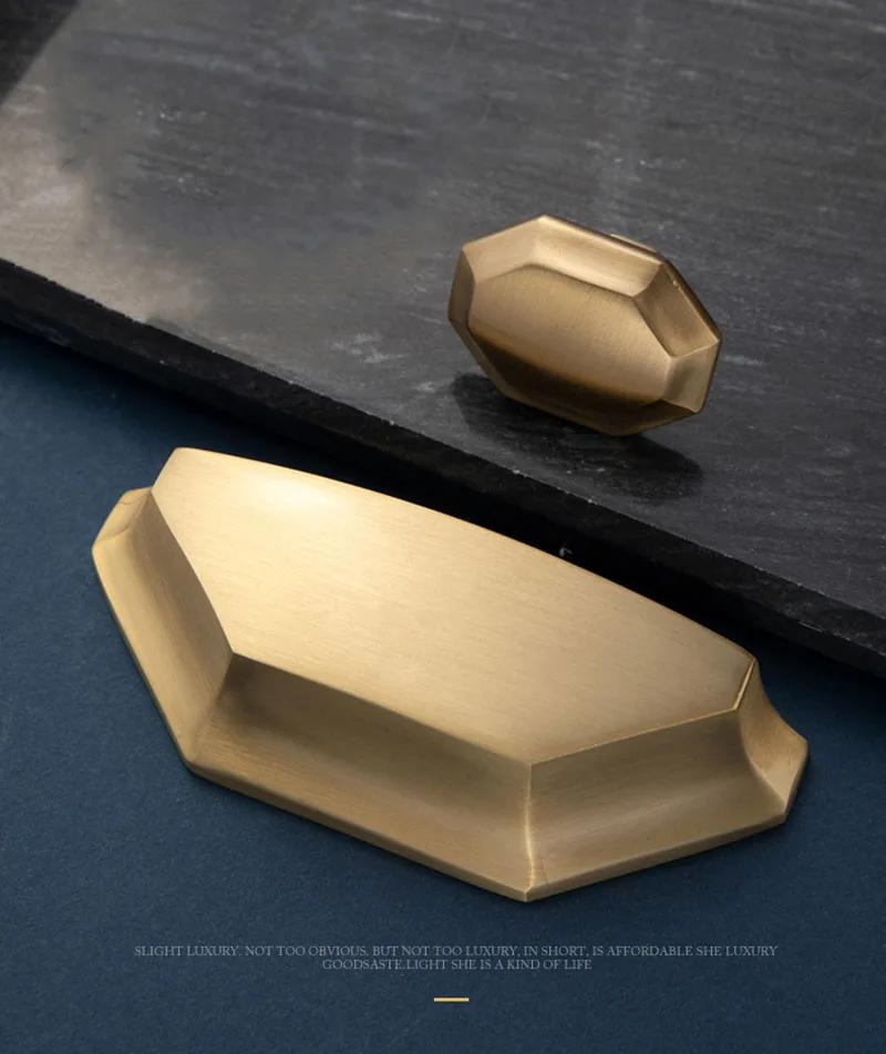 Nordic Cabinet Handle Retro Drawer Knobs Kitchen Cupboard Dresser Pulls Brass Furniture Knob Handle