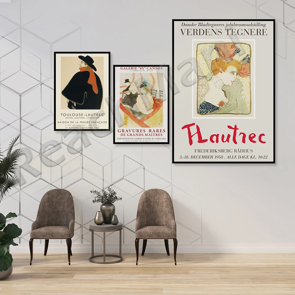 Toulouse Lautrec Art Exhibition Digital Download Poster Vintage Print