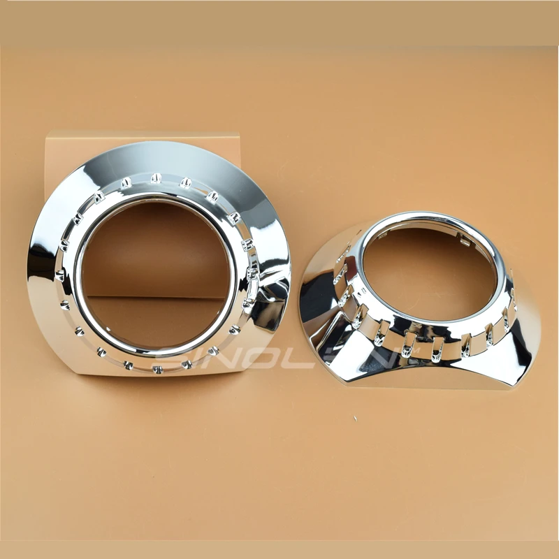 Sinolyn Dust Bezels Black E46 Projector Shrouds Tuning Replace For Hella 3R G5/Q5/WST Bi-xenon Lens Car Lights Accessories