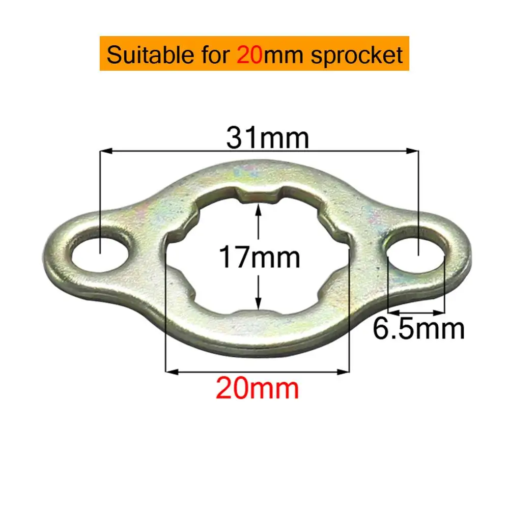 Front Engine 17mm 20mm Teeth Chain Sprocket Retainer Plate Locker Gasket Screw for 420# 428# Sprocket