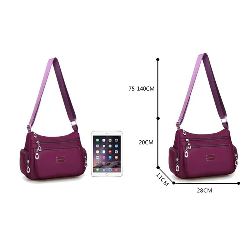 Borsa a tracolla Casual da donna borsa a tracolla in Nylon impermeabile borse per mamma di grande capacità Tote Crossbody Pack sac una borsa