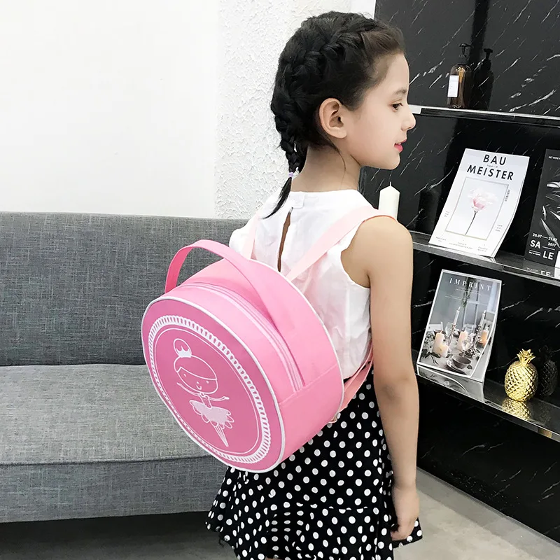 Ruoru Girl Ballerina Circle Bag Child Shoulder Ballet Dance Bags Women Ballet Sports Dance Backpacks Gym HandBags for Girls