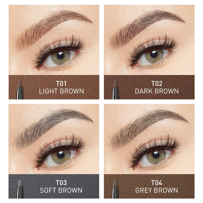 STAGENIUS Superfine Eyebrow Pencil Waterproof Long Lasting Triangular Tip Natural Brown Brows Beauty Makeup Eye Brow Pen