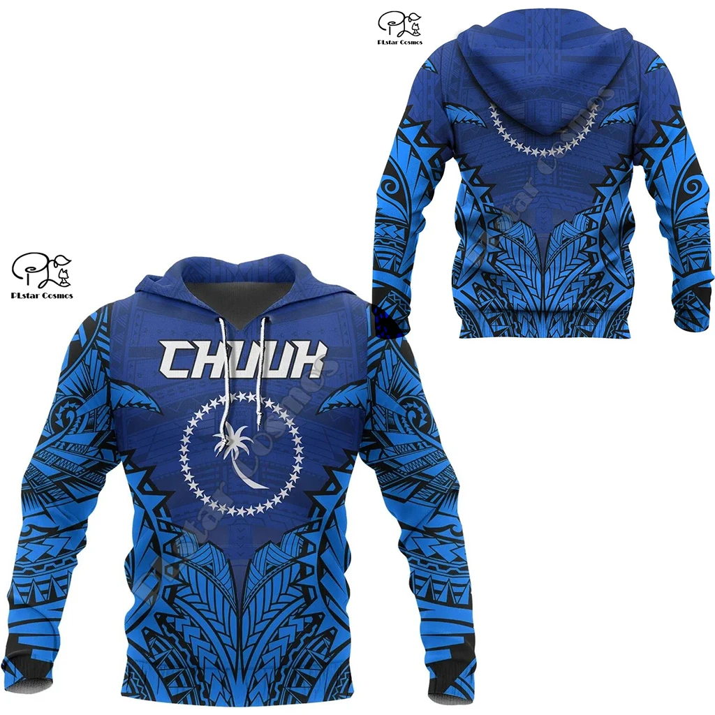 

NewFashion Polynesian Chuuk Country Flag Tribal Culture Retro Tattoo Tracksuit Men/Women 3DPrint Streetwear Pullover Hoodies B15