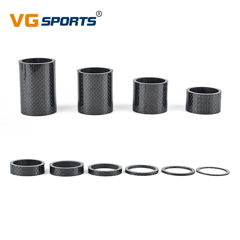 1pc Carbon Fiber Washer Bicycle Stem Spacer Kit To Fix The Bicycle MTB Accessories 1mm 3mm 5mm 8mm 10mm 15mm 20mm 30mm 40mm 50mm