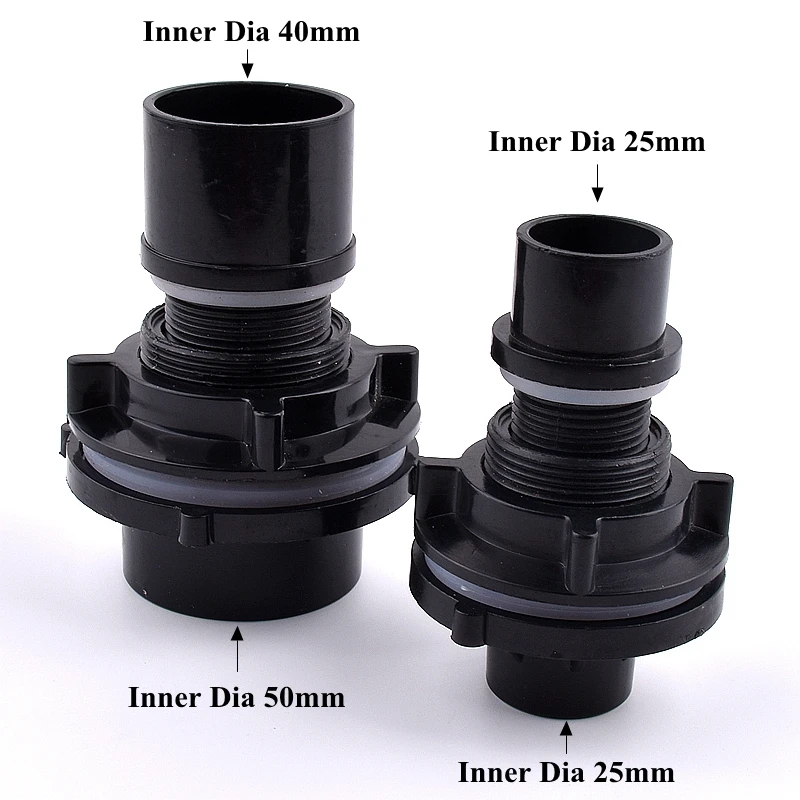 

1PC Dark Grey PVC Pipe Split Type Water Tank Connector Home DIY Shrimp Nano Butt Fish Tank Joint Watering Pipe Fittings