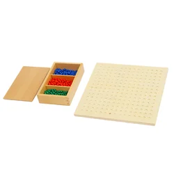 Montessori Square Root Board Game W/ Beads Mathematical Educational Equipment for Primary Elementary Learning Tools Teaching Aid