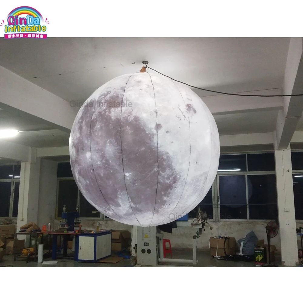Globe gonflable de terre gonflable de publicité de ballon de lune d'éclairage avec la lumière menée