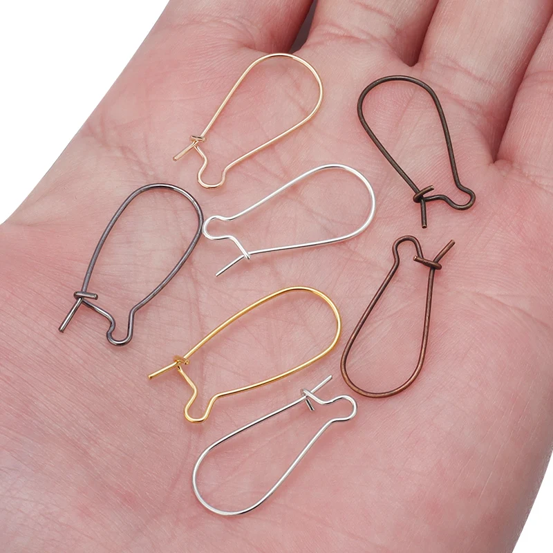 50pcs/Lot Gold Color Bronze French Lever Earring hooks Ear Wires Earrings Findings For Jewelry Making DIY Accessories Supplies