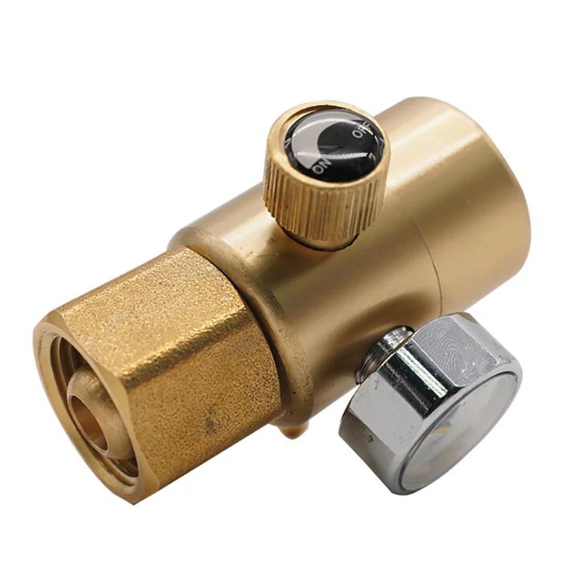 All Copper Argon Pressure Reducer Anti-shock Pressure Reducing Valve Gas Argon Regulator Gauge 0-3000PSI Flow Gauge Meter