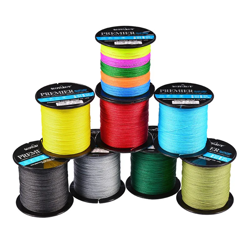 1pc Premier 100M Multifilament PE Braided Fishing Line 4 Stand 6LB 10LB 20LB 30LB 40LB 50LB 60LB 80LB 100LB