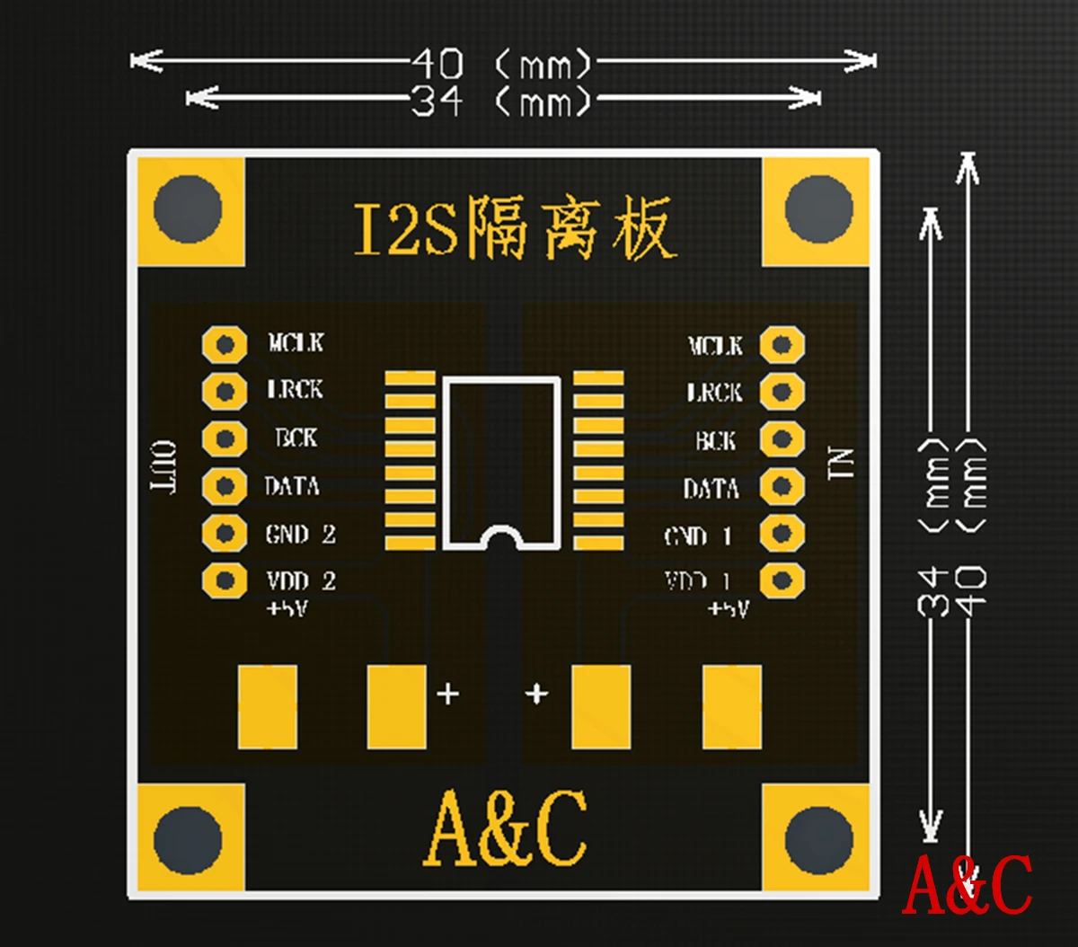 Nova placa de isolamento i2s