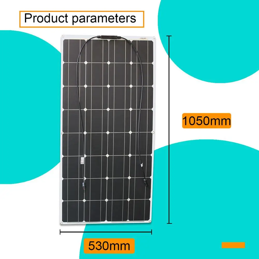 Wysokiej jakości elastyczny zestaw paneli słonecznych 300w do akumulatora 12v sprzęt agd łatwy w instalacji