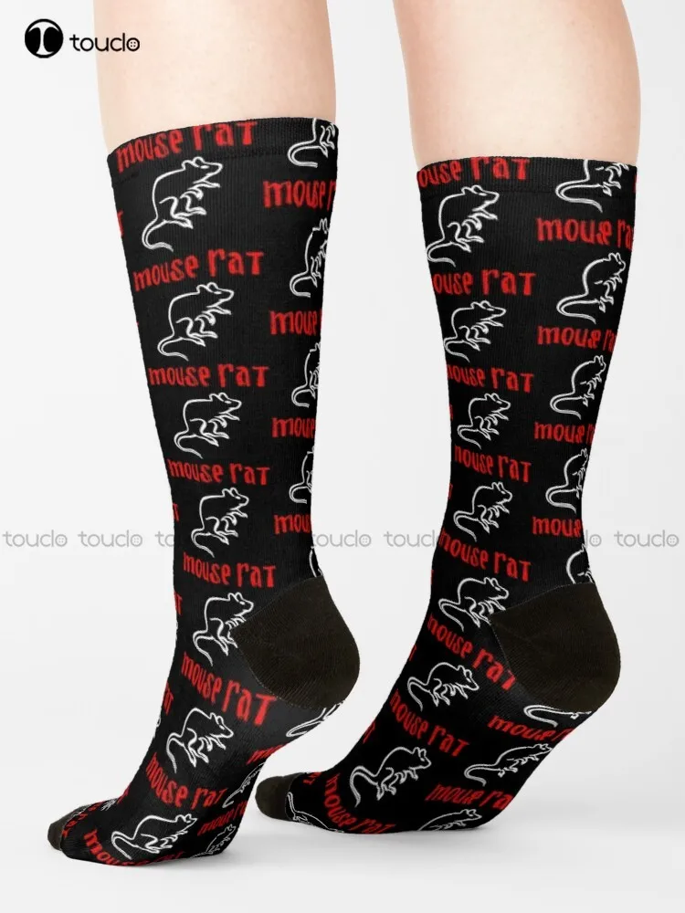 New Mouse Rat Ron Swanson Socks Work Socks For Men Personalized Custom Unisex Adult Socks Teen Socks Halloween Christmas Gift