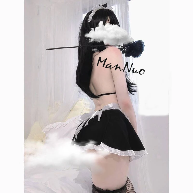 Uomo Nuo Del Merletto Cosplay Cameriera Uniforme Lingerie Sexy Biancheria Intima Sexy erotica mujer sexi Lingerie erotica Sheer Giochi di ruolo Costumi di Natale